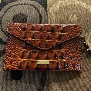 Brahmin Mask / card holder pecan color